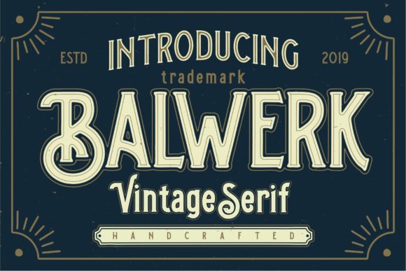 Balwerk: A Vintage Serif Font for Bold Branding