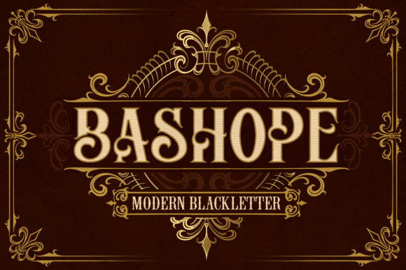 Bashope: A Bold Blackletter Font for Web Design