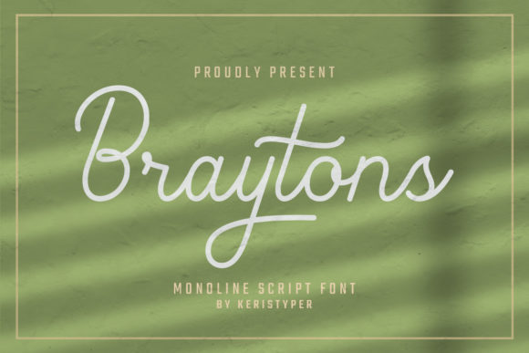 Braytons: A Timeless Script Font for Editorial Design