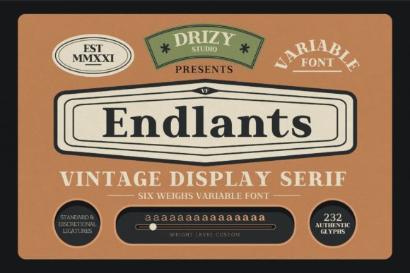 Endlants Serif Font for Modern Marketing and Branding