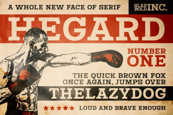 Hegard: A Bold Serif Font for Editorial Design