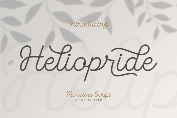 Heliopride: A Delicate Script Font for Editorial Elegance
