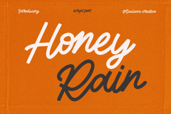 Honey Rain Script Font for Handmade Creations