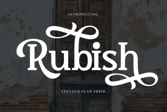 Rubish Slab Serif Font for Web Design