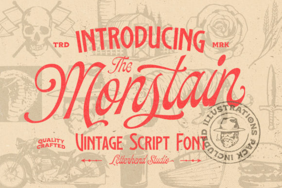 The Monstain: A Vintage Script Font for Digital Branding