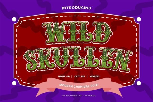 Wild Skullen: A Bold Decorative Font for Vintage and Modern Designs