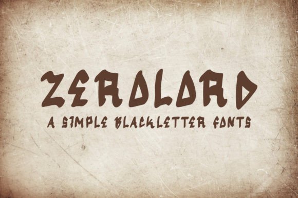 Zerolord: A Vintage Blackletter Font for Timeless Branding
